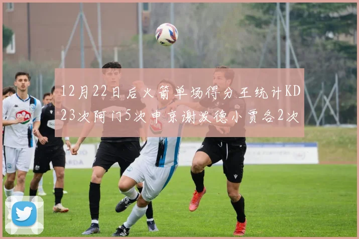 12月22日后火箭单场得分王统计KD23次阿门5次申京谢泼德小贾各2次